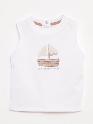 Débardeur imprimé 'bateau'