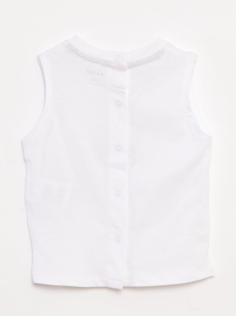 Débardeur imprimé 'bateau' Blanc - Kiabi