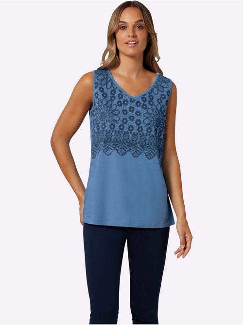 Débardeur Imprimé Dentelle Tendance - Taille Standard - Moda Vilona - Kiabi