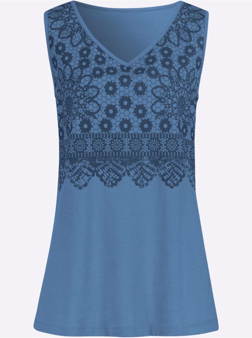 Débardeur Imprimé Dentelle Tendance - Taille Standard - Moda Vilona - Kiabi