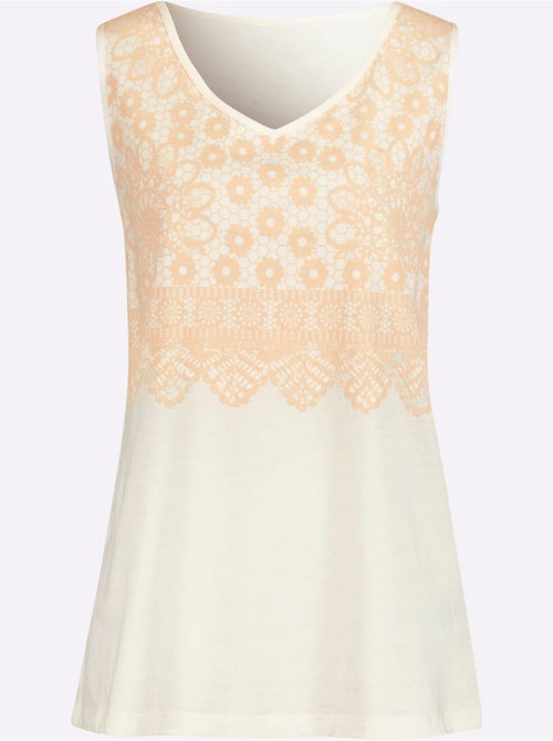 Débardeur Imprimé Dentelle Tendance - Taille Standard - Moda Vilona - Kiabi