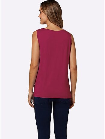 Débardeur imprimé dentelle tendance - taille standard - moda vilona