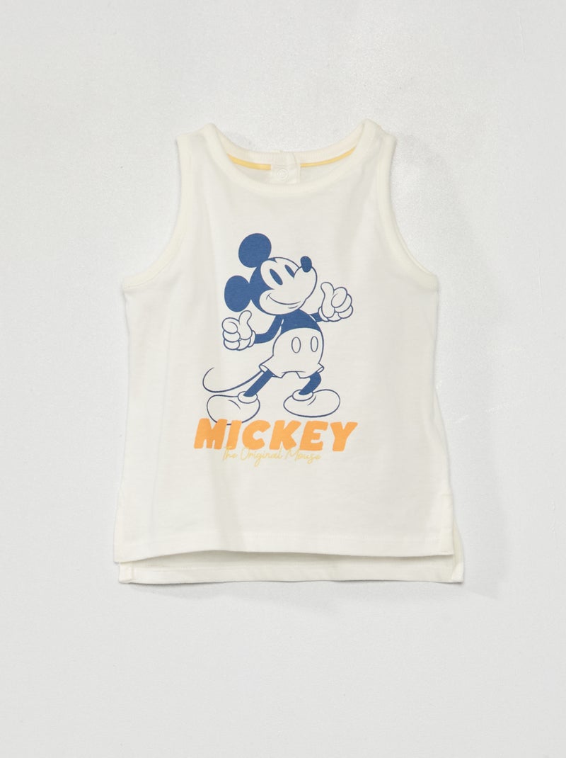 Débardeur imprimé 'Disney' 'Mickey' Blanc 'Mickey' - Kiabi