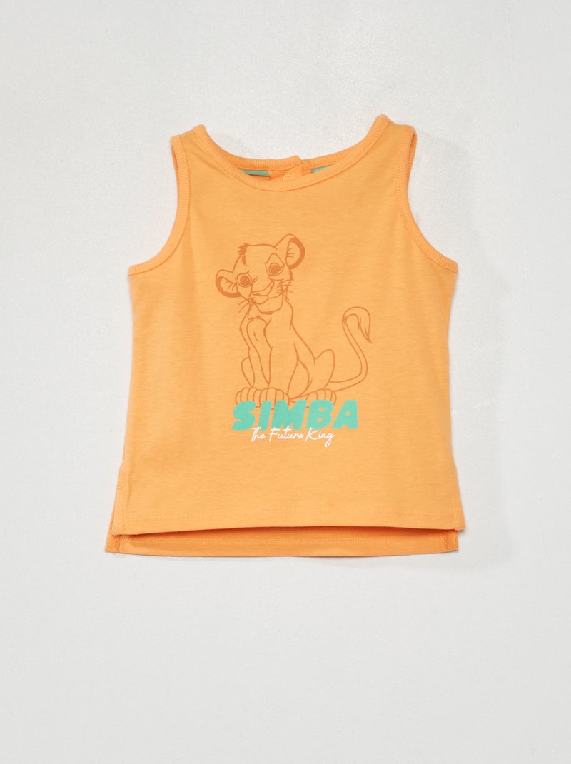 Débardeur imprimé 'Disney' 'Simba' ORANGE - Kiabi