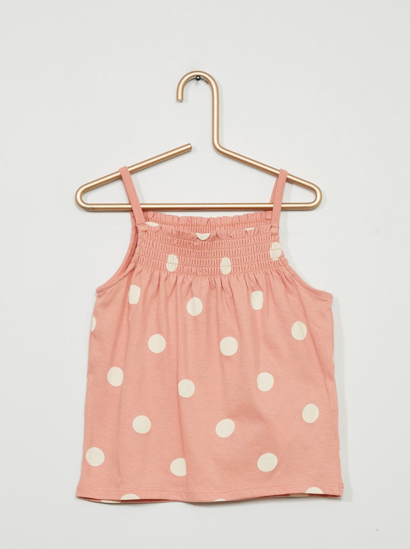 Débardeur imprimé en jersey Rose - Kiabi