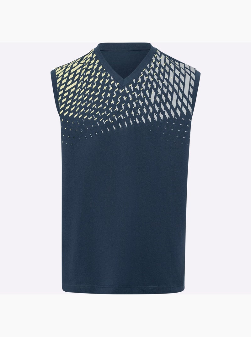 Débardeur imprimé graphique - taille standard - moda vilona Bleu foncé - Kiabi