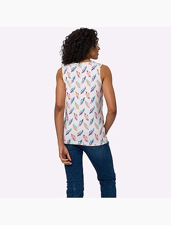 Débardeur Imprimé Plumes - Taille Standard - Moda Vilona