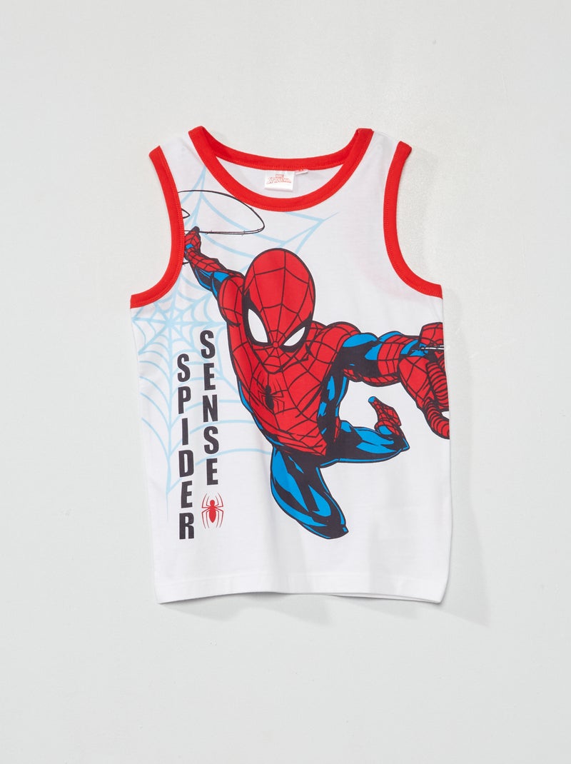 Débardeur imprimé 'Spiderman' blanc - Kiabi