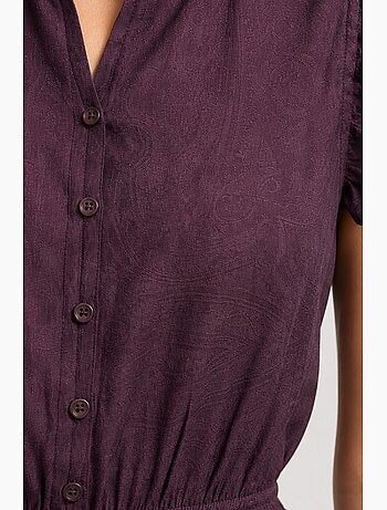 Débardeur jacquard texturé péplum mixray