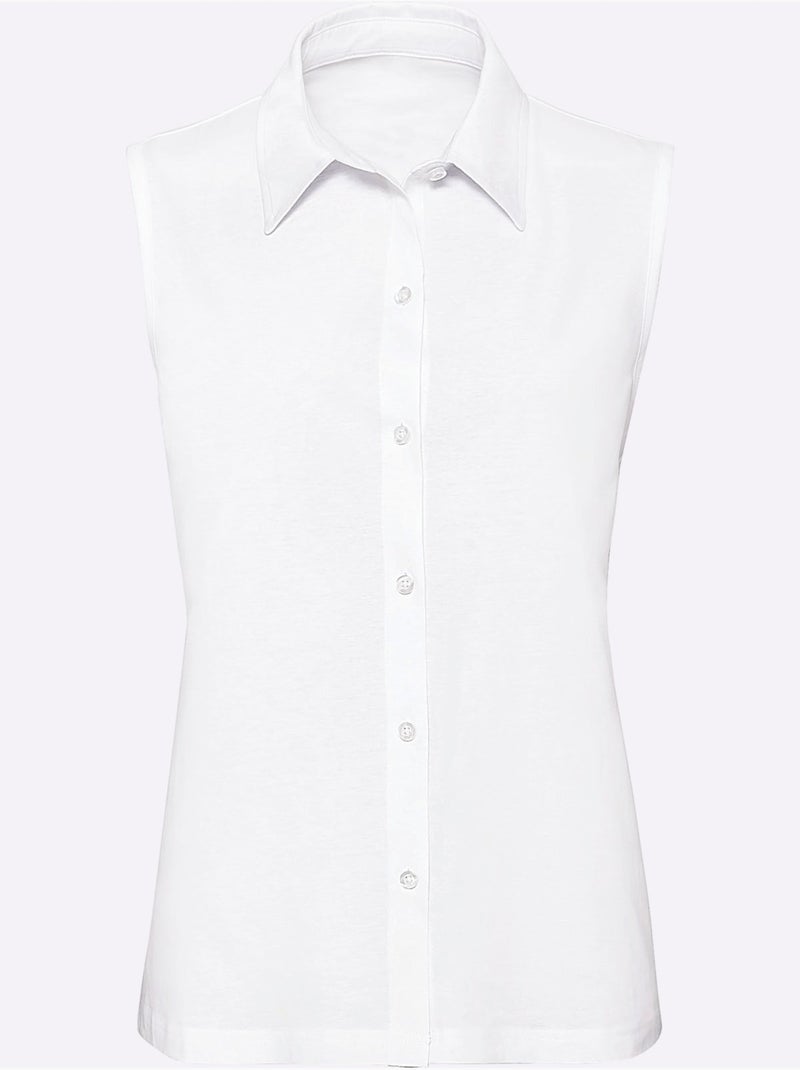 Débardeur Jersey Fin - Taille Standard - Moda Vilona Blanc - Kiabi