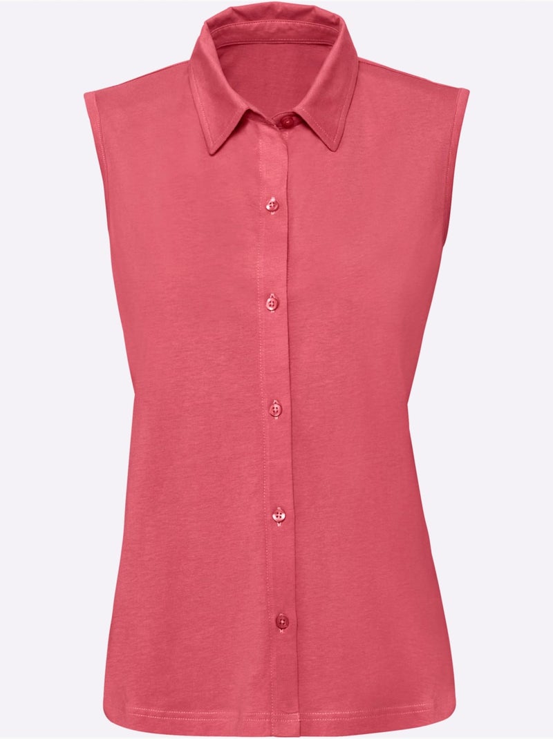 Débardeur Jersey Fin - Taille Standard - Moda Vilona Framboise - Kiabi