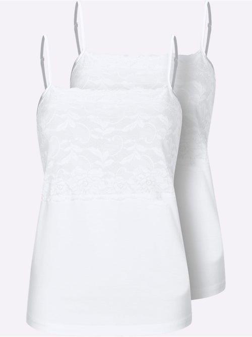 Débardeur Jersey Fin - Taille Standard - Witt - Lot de 2 - Kiabi