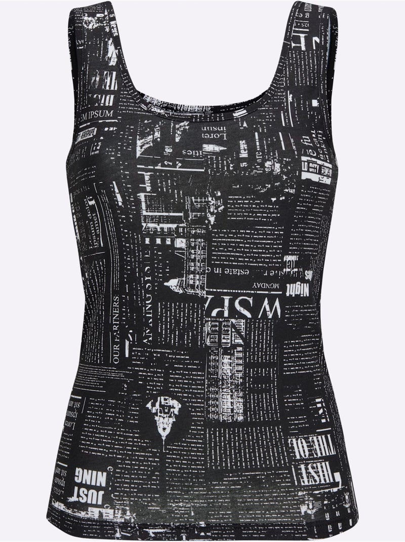 Débardeur Jersey Fin - Taille Standard - Witt Noir - Kiabi