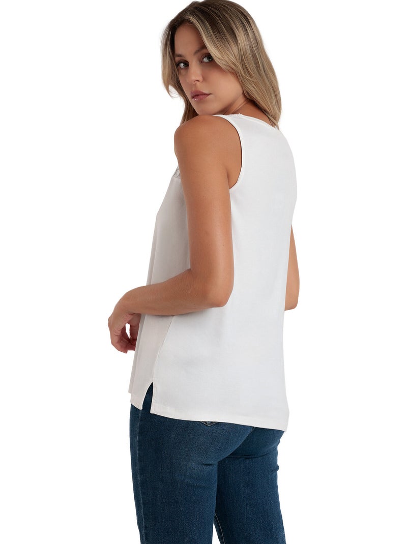 Débardeur Lace Blanc - Kiabi