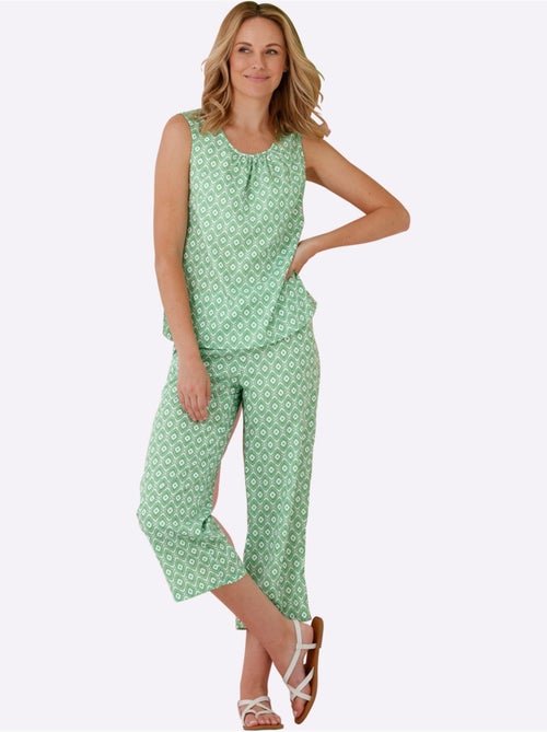 Débardeur léger à l'encolure avec fronces et motif minimaliste - Taille standard - Moda Vilona - Kiabi Débardeur léger à l'encolure avec fronces et motif minimaliste - Taille standard - Moda Vilona - Kiabi