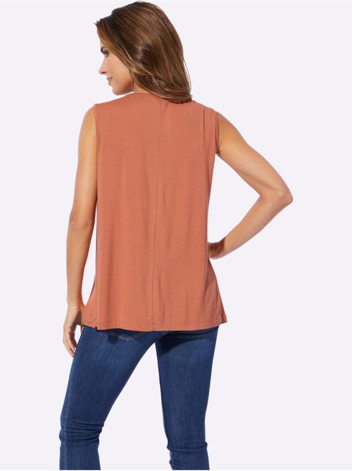 Débardeur léger en viscose avec dentelle et fronces - Taille standard - Moda Vilona - Kiabi Débardeur léger en viscose avec dentelle et fronces - Taille standard - Moda Vilona - Kiabi