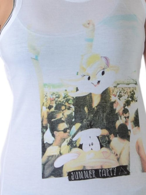 Débardeur Little Eleven Paris Party Top Fille  Blanc - Kiabi