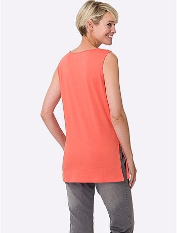 Débardeur Long Coupe Longue Affinante - Taille Standard - Moda Vilona