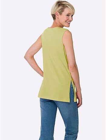Débardeur Long Coupe Longue Affinante - Taille Standard - Moda Vilona