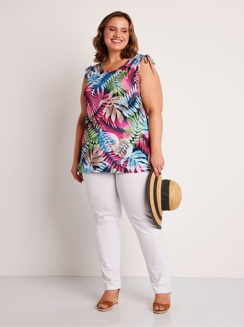 Débardeur long imprimé végétal - Kiabi
