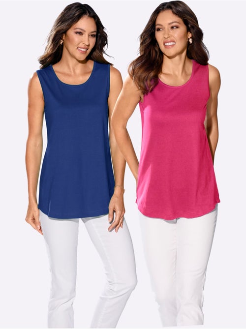 Débardeur Long Jolie Coupe Longue Moderne - Taille Standard - Moda Vilona - Lot de 2 - Kiabi