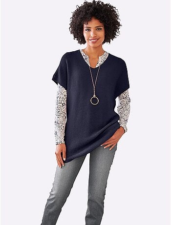 Débardeur Long Mailles à L'envers Tendance - Taille Standard - helline