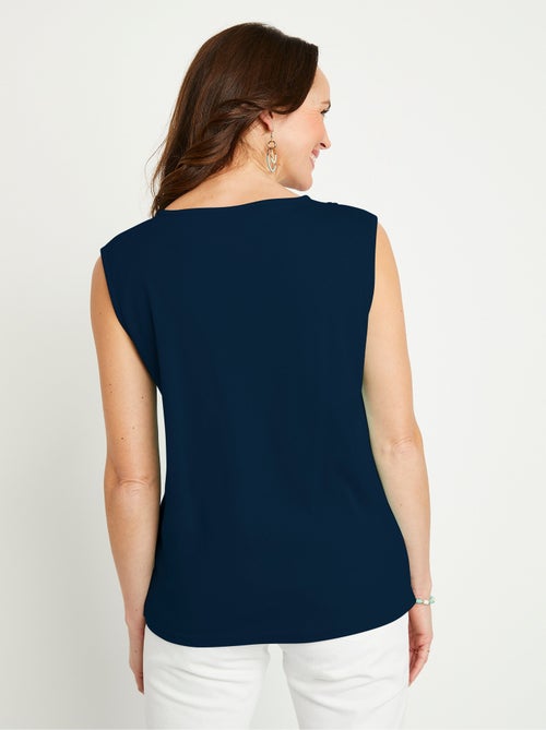 Débardeur macramé coton uni - Kiabi