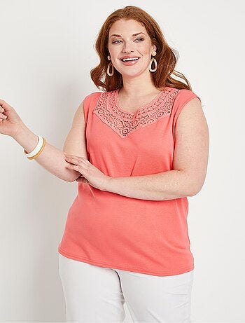 Débardeur macramé coton uni