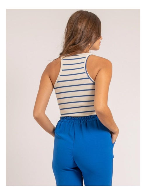 Débardeur maille côtelée rayé FELIXA - Kiabi