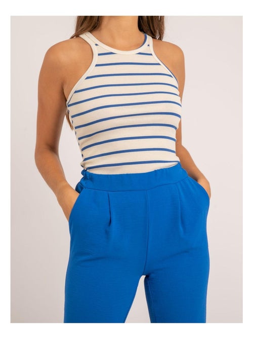 Débardeur maille côtelée rayé FELIXA - Kiabi