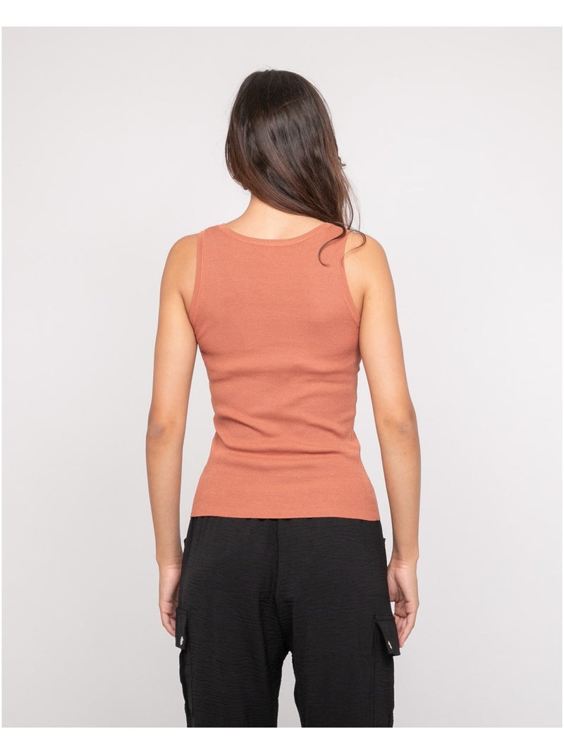 Débardeur maille FALYA Rouge brique - Kiabi