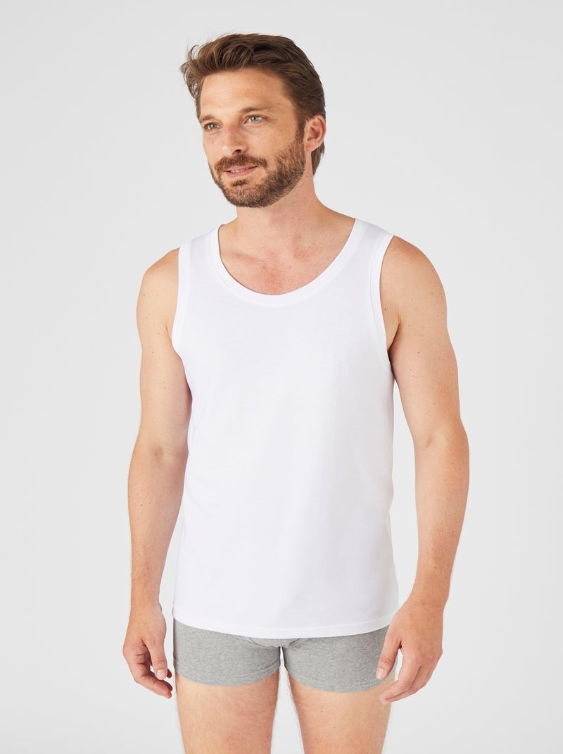 Débardeur, maille jersey Climatyl - Damart Blanc - Kiabi