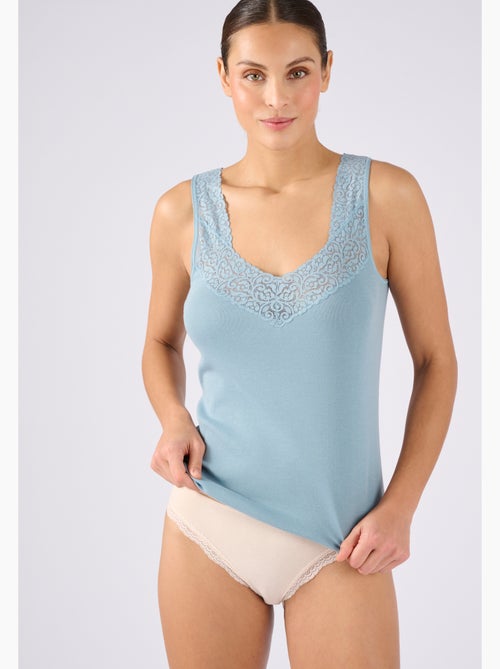 Débardeur maille pur coton peigné - Damart - Kiabi