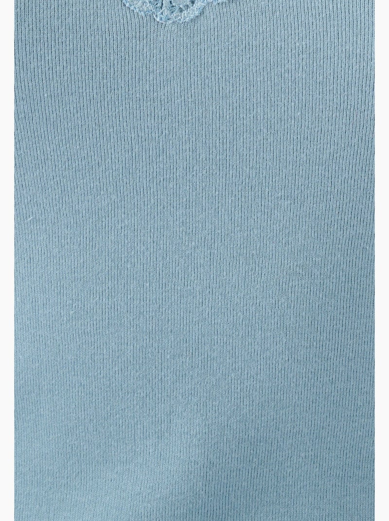 Débardeur maille pur coton peigné - Damart Bleu - Kiabi