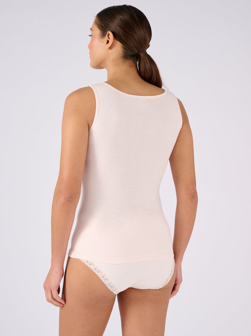 Débardeur maille pur coton peigné - Damart Rose - Kiabi