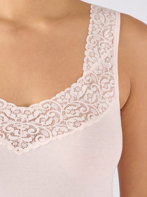 Débardeur maille pur coton peigné - Damart - Kiabi