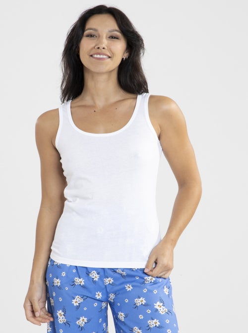 Débardeur Manon Blanc  Avec Col Rond | Gerard Pasquier - Kiabi