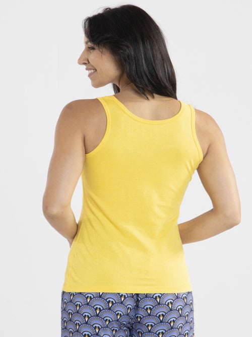 Débardeur Manon Jaune Débardeurs rond - Kiabi