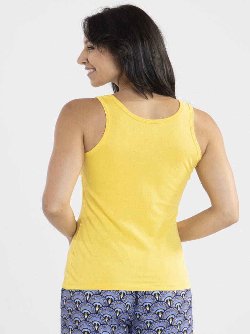 Débardeur Manon Jaune Débardeurs rond Jaune - Kiabi