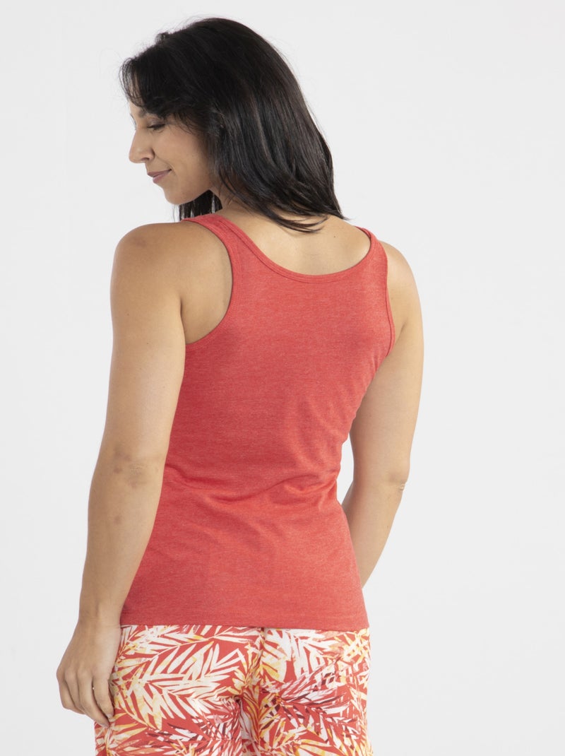 Débardeur Manon Rouge Débardeurs rond Rouge - Kiabi