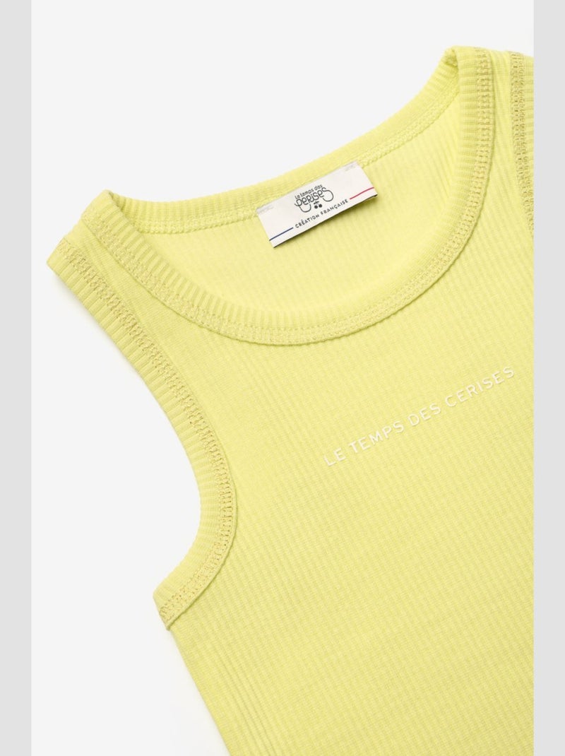 Debardeur MARGI 'Le Temps Des Cerises' Jaune - Kiabi