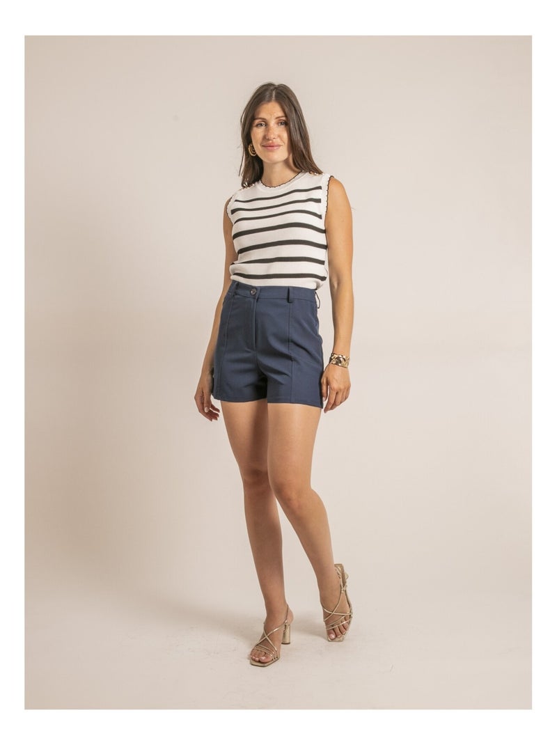 Débardeur marinière FERKINE Blanc - Kiabi