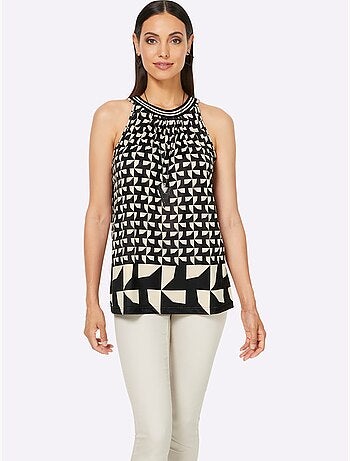 Débardeur Mélange De Motifs Tendance - Taille Standard - Helline