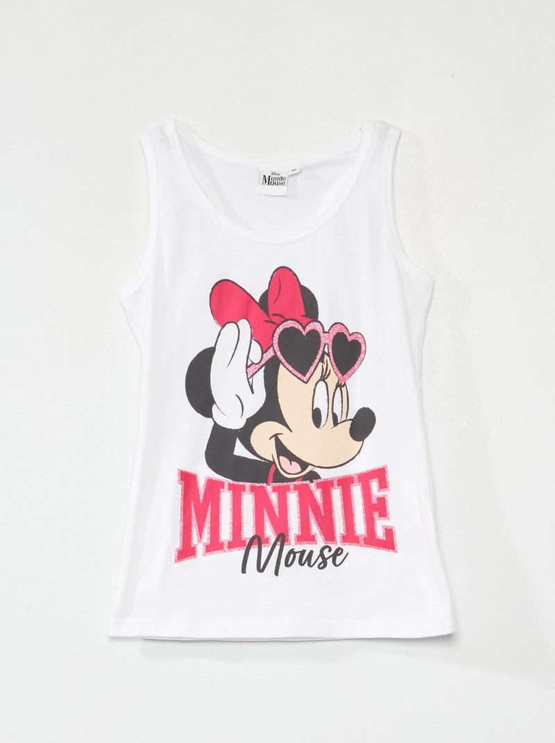 Débardeur 'Minnie' 'Disney' blanc - Kiabi