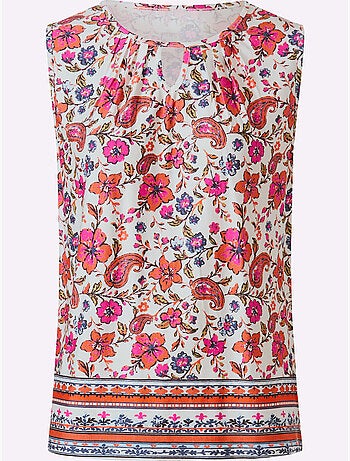 Débardeur Motif Floral Fantaisie - Taille Standard - Helline