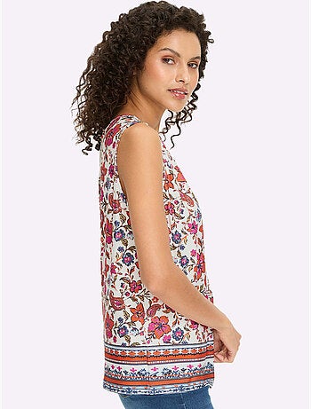 Débardeur Motif Floral Fantaisie - Taille Standard - Helline