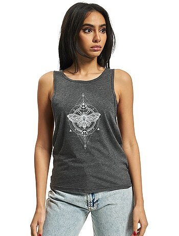 Débardeur motif/style papillon de nuit - mister tee