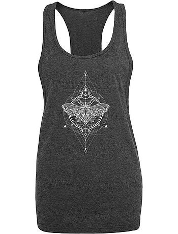 Débardeur motif/style papillon de nuit - mister tee