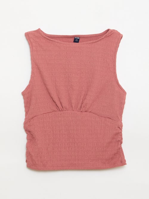 Débardeur moulant en matière crêpée - Kiabi