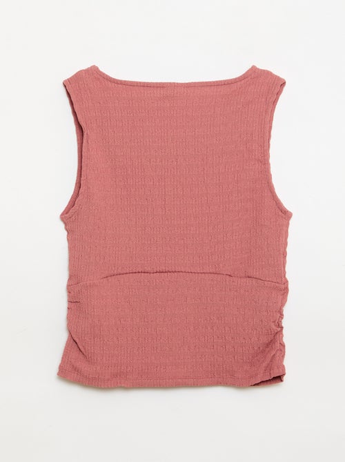 Débardeur moulant en matière crêpée - Kiabi